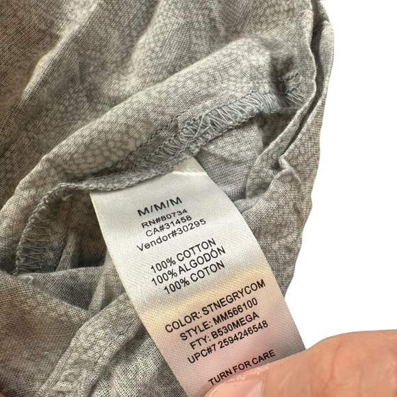 Miley Cyrus M Medium Snake Print Button Shirt Roll Tab Y2K Casual 100% Cotton - Picture 7 of 13